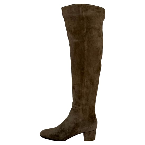 Gianvito Rossi kniehohe Stiefel mit Mandelspitze aus braunem Wildleder - Image 2