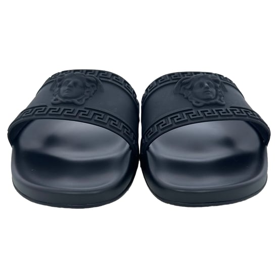 Versace Medusa Pool-Sandalen aus schwarzem Gummi - Image 2