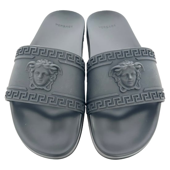Versace Medusa Pool-Sandalen aus schwarzem Gummi - Image 3