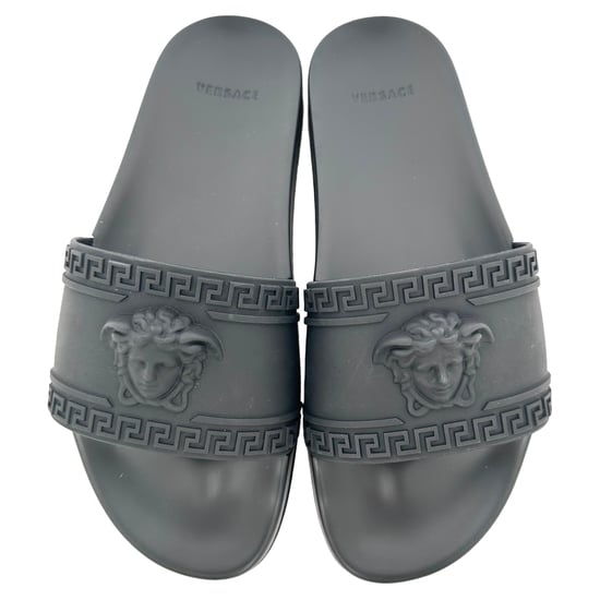Versace Medusa Pool-Sandalen aus schwarzem Gummi - Image 4