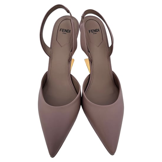 Fendi First Slingback-Pumps aus beigem Kalbsleder - Image 3