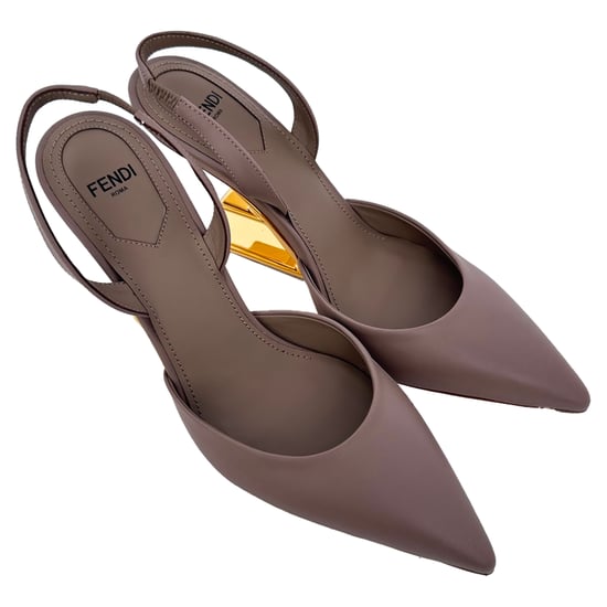 Fendi First Slingback-Pumps aus beigem Kalbsleder - Image 5