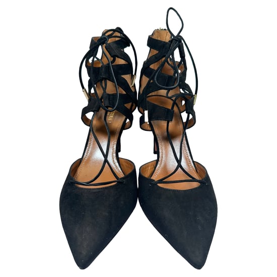 Aquazzura Belgravia Schnürpumps aus schwarzem Wildleder - Image 2