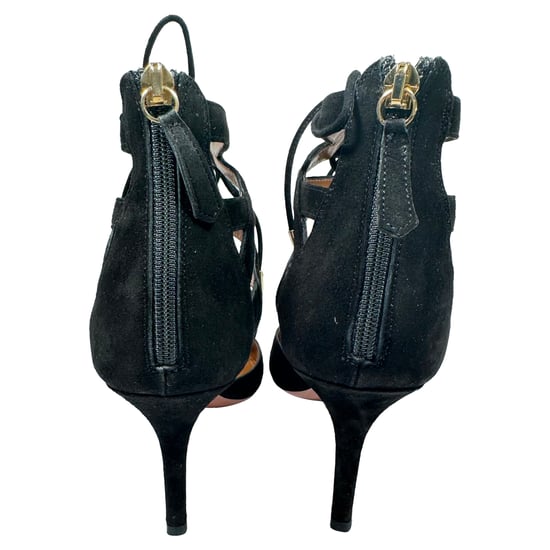 Aquazzura Belgravia Schnürpumps aus schwarzem Wildleder - Image 6