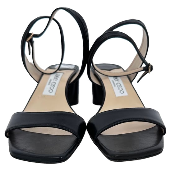 Jimmy Choo Jago Sandaletten mit Absatz aus schwarzem Leder - Image 2