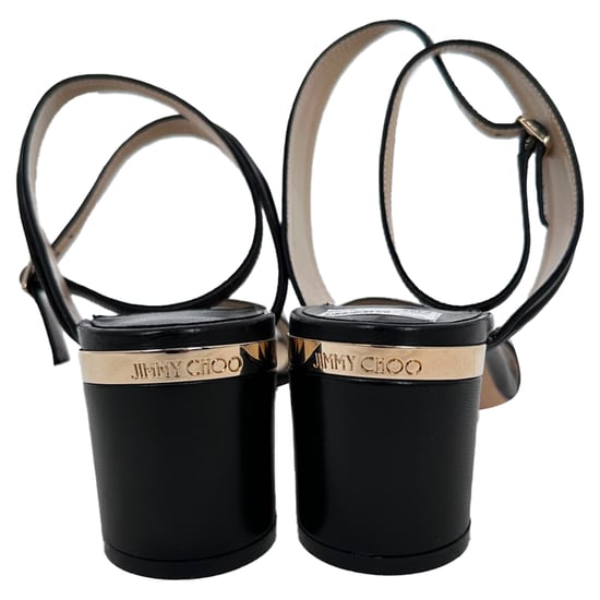 Jimmy Choo Jago Sandaletten mit Absatz aus schwarzem Leder - Image 6