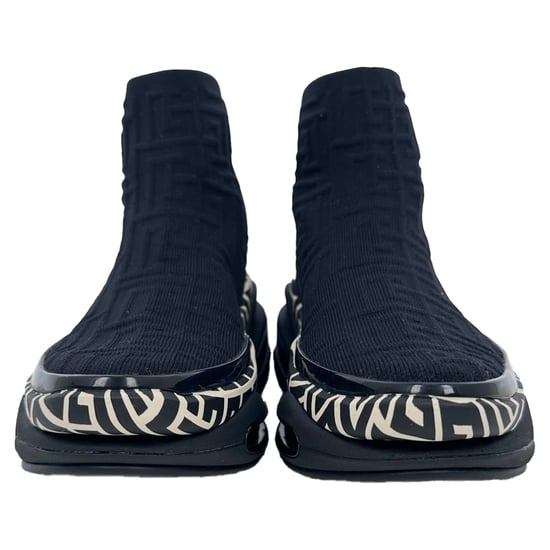 Balmain B-Bold High-Top-Sneaker aus schwarzem Polyester - Image 2
