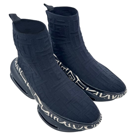 Balmain B-Bold High-Top-Sneaker aus schwarzem Polyester - Image 5