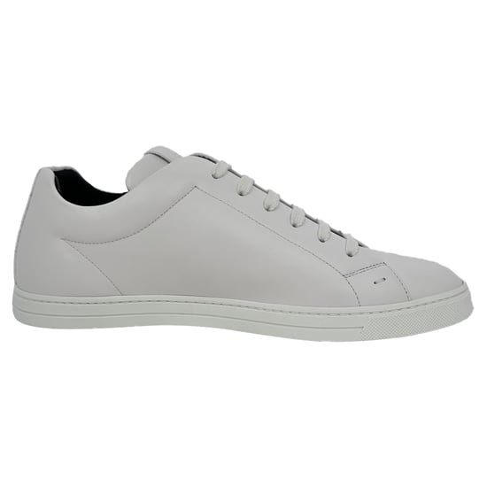 Fendi Low-Top-Sneaker mit Logoprint aus weißem Leder - Image 1