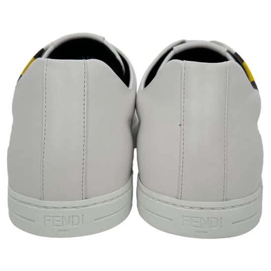 Fendi Low-Top-Sneaker mit Logoprint aus weißem Leder - Image 6