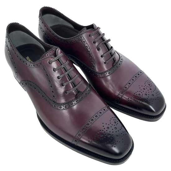 Tom Ford Wessex Schnür-Brogues aus burgunderrotem Leder - Image 5