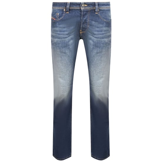 Diesel Larkee-X Straight Fit Stone Washed Dunkelblaue Jeans - Image 1