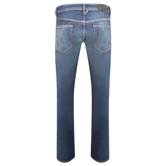 Diesel Larkee-X Straight Fit Stone Washed Dunkelblaue Jeans - Image 2