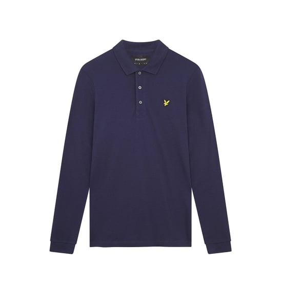 Lyle & Scott Langärmeliges Poloshirt in Navy - Image 5
