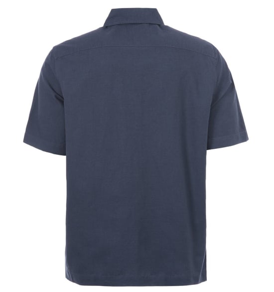 Fred Perry - Chemise Oxford à manches courtes bleu marine avec poche pour homme - Image 2