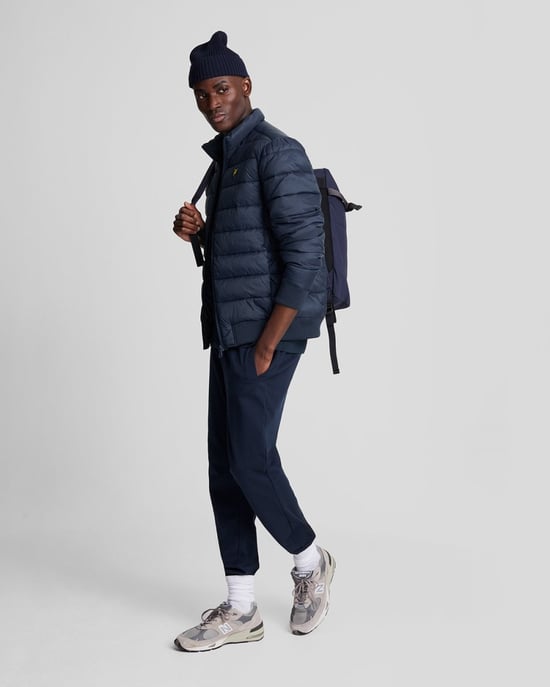 Lyle & Scott � Wattierte Jacke mit Stehkragen, Marineblau - Image 3