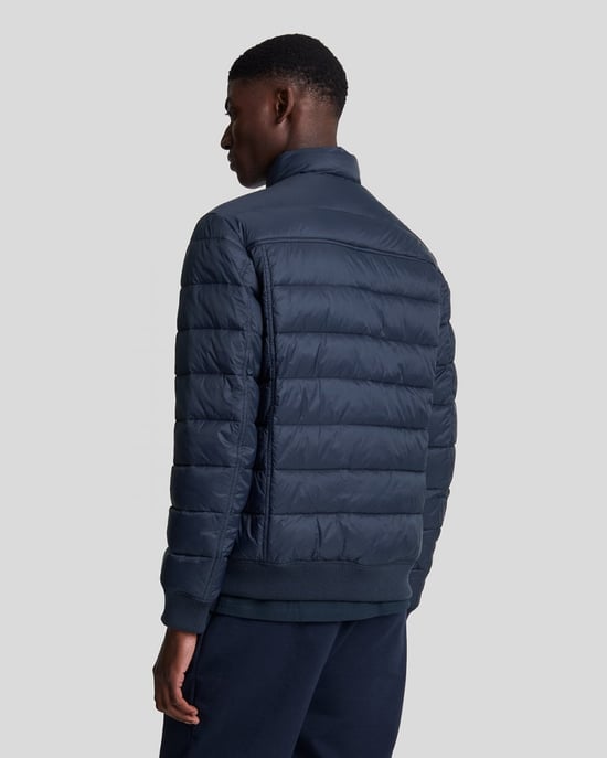 Lyle & Scott � Wattierte Jacke mit Stehkragen, Marineblau - Image 4