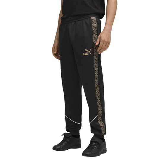 Puma - "King Anthem" Trainingshose für Herren (Schwarz/Gold) - Image 3