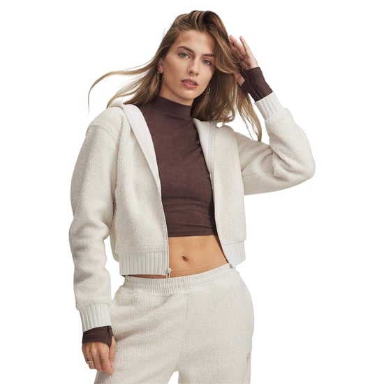 Under Armour - Fleecejacke für Damen, kurz geschnitten, Hochflor (Weiß) - Image 1