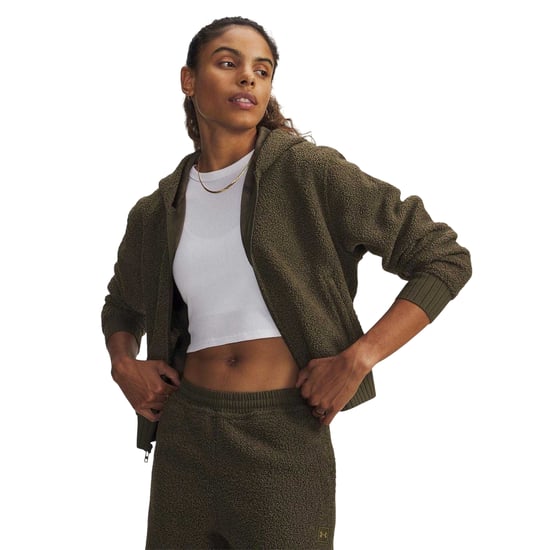 Under Armour - Fleecejacke für Damen, kurz geschnitten, Hochflor (Grün) - Image 1