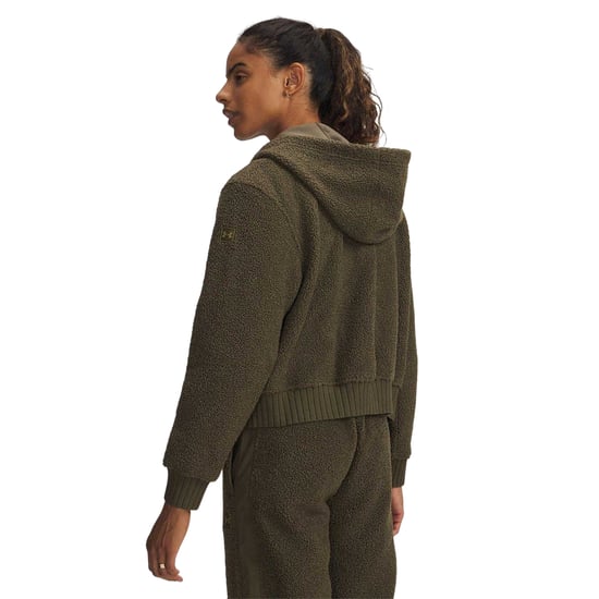 Under Armour - Fleecejacke für Damen, kurz geschnitten, Hochflor (Grün) - Image 2