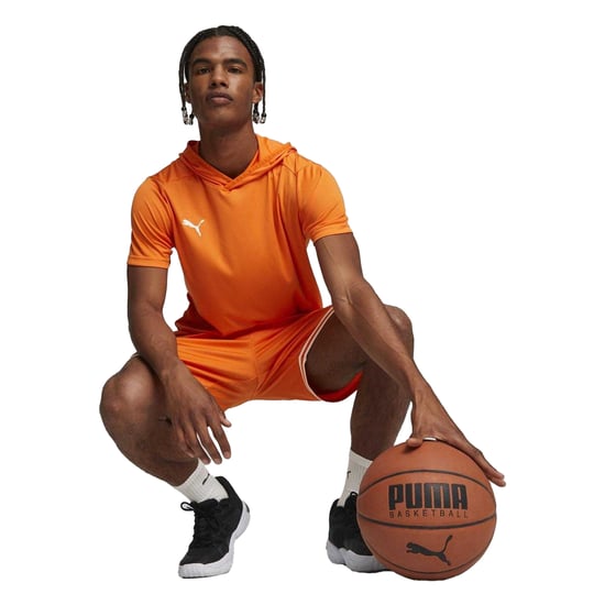 Puma - "Team" T-Shirt für Herren, Basketball, kurzärmlig (Orange) - Image 3