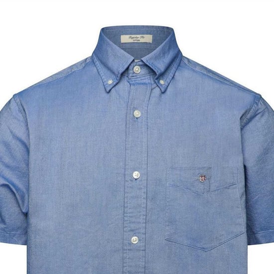 Gant - Hemd für Herren, Oxford-Stil, Regulär, kurzärmlig (Blau) - Image 3