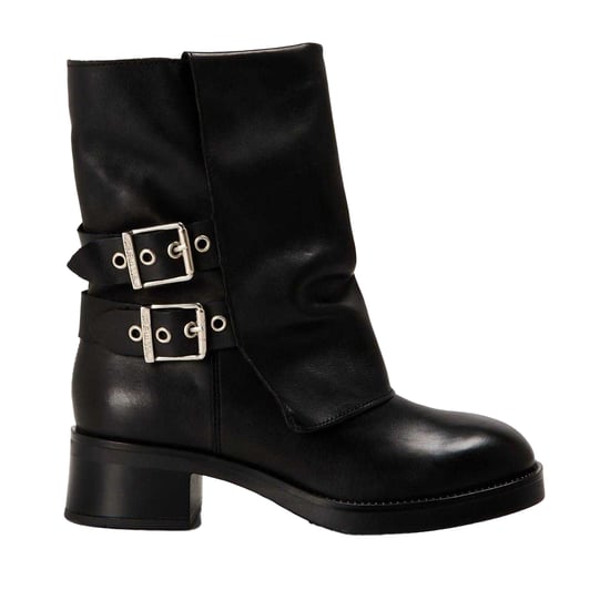 Steve Madden - "Bonfire Trench" Metallic Stiefeletten für Damen, Blockabsatz (Schwarz) - Image 1