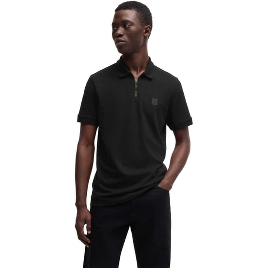 Boss - Poloshirt für Herren, mit kurzem Reißverschluss (Schwarz) - Image 4