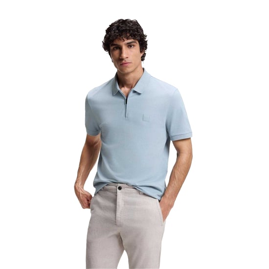 Boss - Poloshirt für Herren, mit kurzem Reißverschluss (Blau) - Image 4