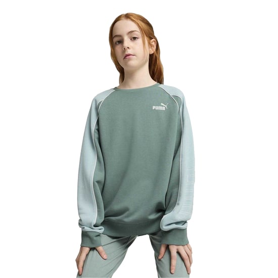 Puma - "Sportstyle" Sweatshirt für Kinder, leger, Raglan langärmelig (Grün/Mond) - Image 3
