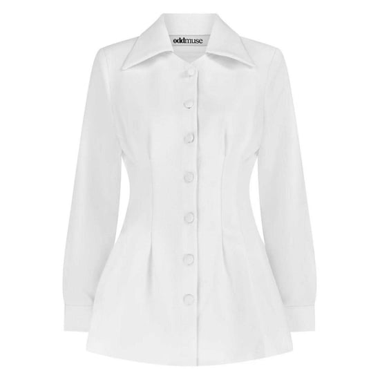 Odd Muse - Bluse für Damen, Maßgeschneidert, Langärmlig (Weiß) - Image 1