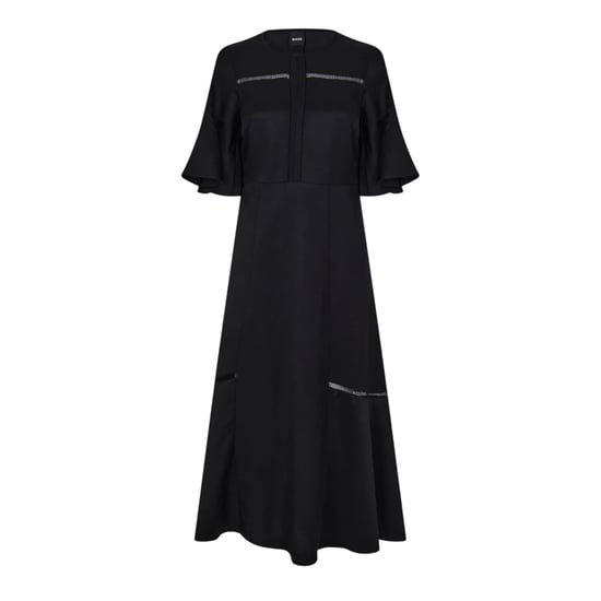 Boss - "Dileina" Kleid mit ausgestelltem Rock für Damen, Rundhalsausschnitt (Schwarz) - Image 1