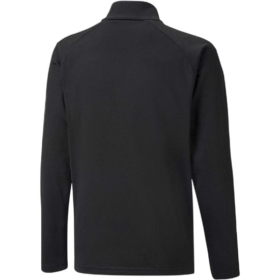 Puma - "TeamLIGA" Fleece-Oberteil für Kinder, mit kurzem Reißverschluss (Schwarz) - Image 2