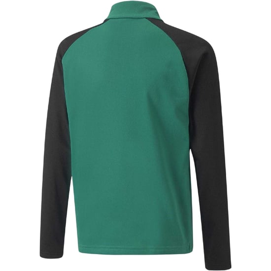 Puma - "TeamLIGA" Fleece-Oberteil für Kinder, mit kurzem Reißverschluss (Grün) - Image 2