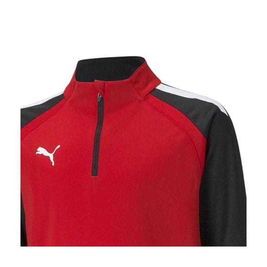 Puma - "TeamLIGA" Fleece-Oberteil für Kinder, mit kurzem Reißverschluss (Rot) - Image 3