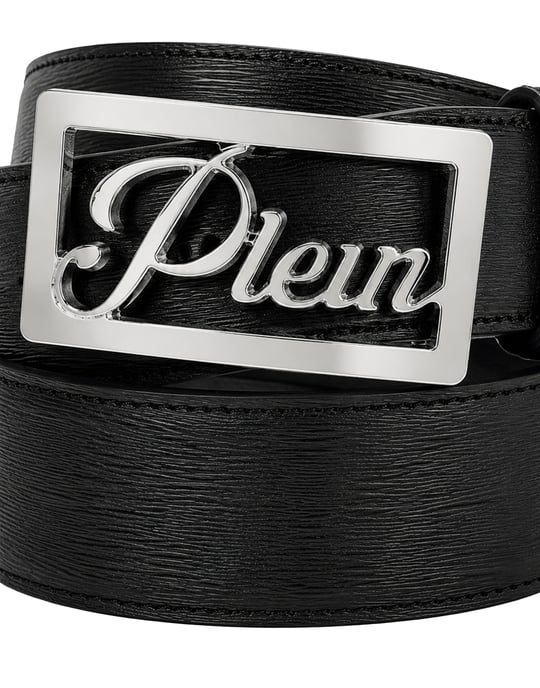 Plein Signature Log Leather Belt - Image 2