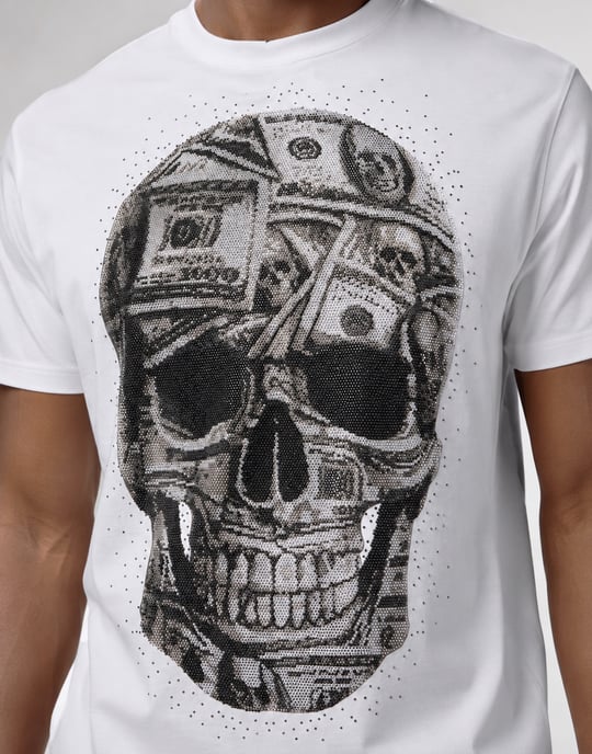 Kurzarm-Rundhals-T-Shirt Skull - Image 3