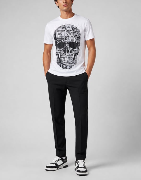 Kurzarm-Rundhals-T-Shirt Skull - Image 4