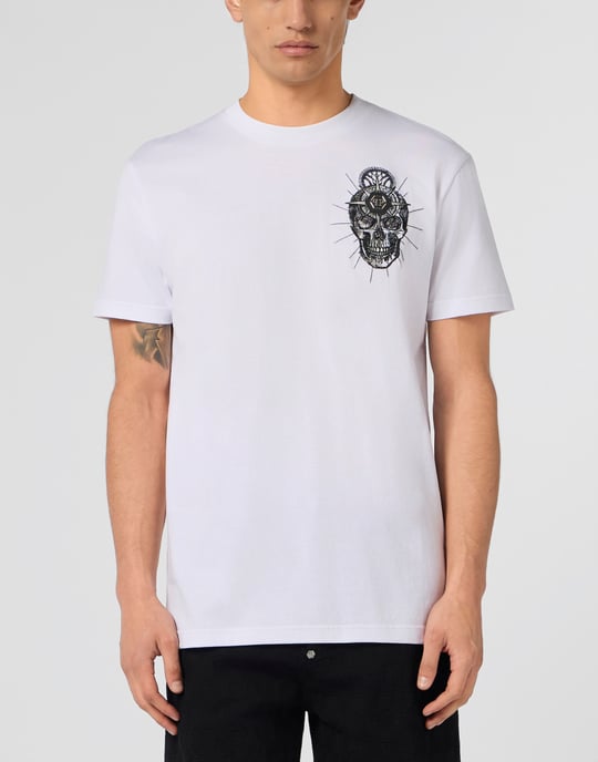 Kurzarm-Rundhals-T-Shirt Skull - Image 2