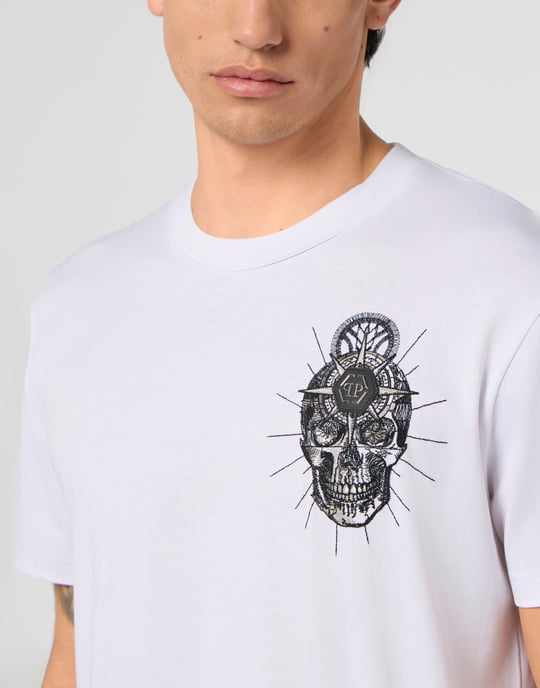 Kurzarm-Rundhals-T-Shirt Skull - Image 3