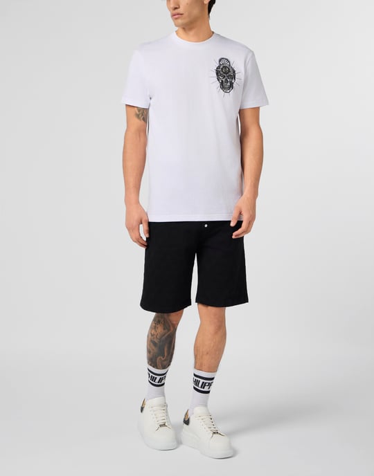 Kurzarm-Rundhals-T-Shirt Skull - Image 4