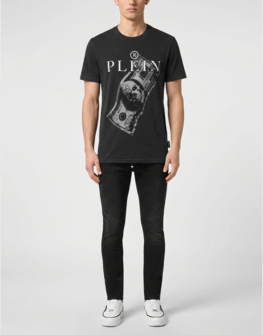 Kurzarm-Rundhals-T-Shirt Skull - Image 3