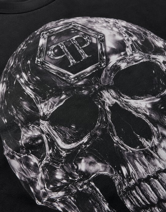 Kurzarm-Rundhals-T-Shirt Skull - Image 3