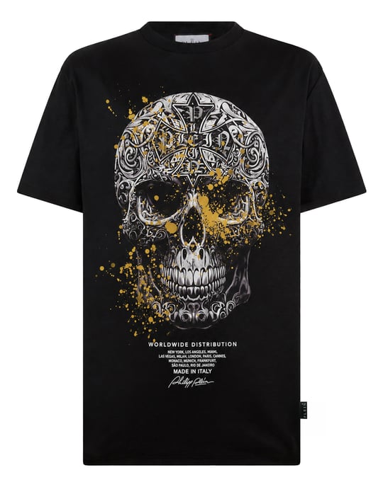 Kurzarm-Rundhals-T-Shirt Skull - Image 1