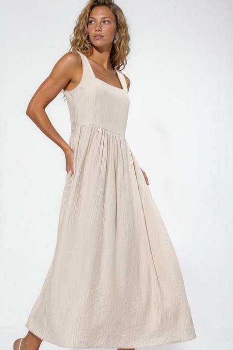 Kombinierbares Midi-Kleid mit quadratischem Kragen - Image 2