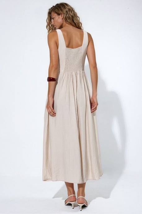 Kombinierbares Midi-Kleid mit quadratischem Kragen - Image 3