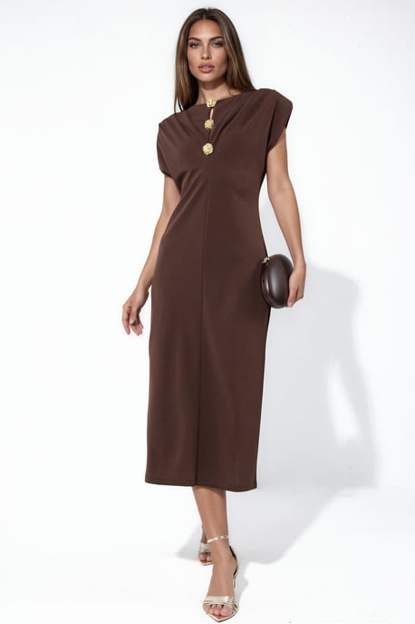 Slim Fit Midi-Kleid mit Zubehördetails - Image 1