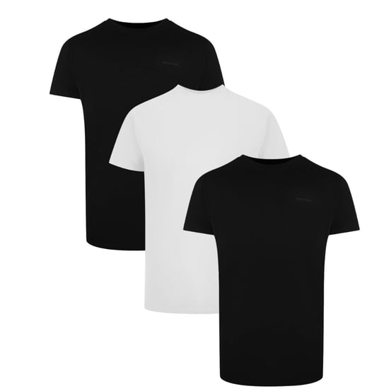 Kurze Ärmel Logo Tri-Pack T-Shirt in Schwarz und Weiß - Image 1
