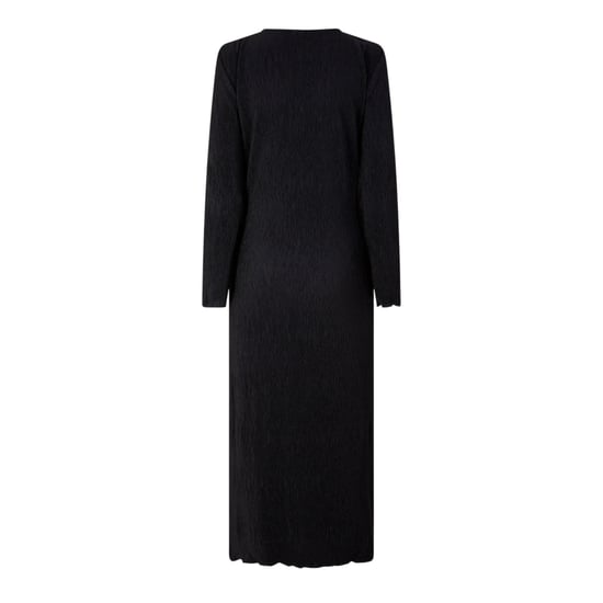 Pieces - Maxikleid für Damen, Rundhalsausschnitt, Langärmlig (Schwarz) - Image 2
